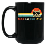 Best Cat Dad Ever Cat Daddy Black Coffee Mug, Gift Coffee Mug - Black