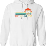 Best Cat Dad Ever Cat Daddy Graphic Pullover Hoodie - White