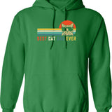 Best Cat Dad Ever Cat Daddy Graphic Pullover Hoodie - Green
