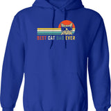 Best Cat Dad Ever Cat Daddy Graphic Pullover Hoodie - Blue