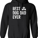 Best Dog Dad Ever (1) Hoodie - Retro Graphic Pullover Hoodie for Men & Women - Black