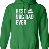 Best Dog Dad Ever (1) Hoodie - Retro Graphic Pullover Hoodie for Men & Women - Green