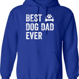 Best Dog Dad Ever (1) Hoodie - Retro Graphic Pullover Hoodie for Men & Women - Blue