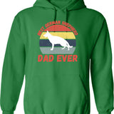 Best German Shepherd Dad Ever Quote Funny Shepherd Dad Saying Hoodie - Green