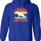 Best German Shepherd Dad Ever Quote Funny Shepherd Dad Saying Hoodie - Blue