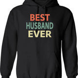 Best Husband Ever Hoodie - Retro Graphic Pullover Hoodie for Men & Women - Black
