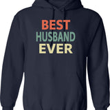 Best Husband Ever Hoodie - Retro Graphic Pullover Hoodie for Men & Women - Navy
