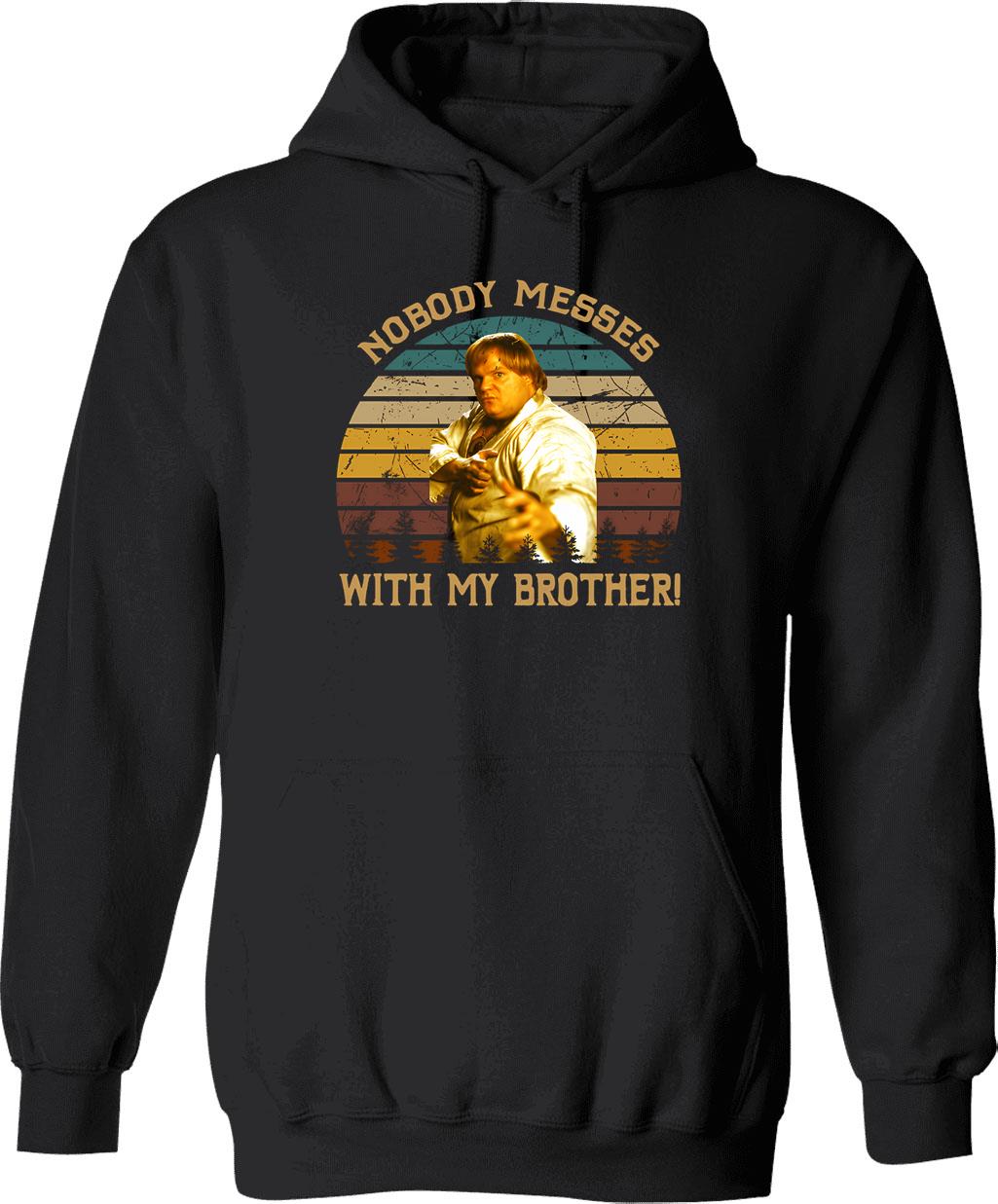 Beverly Hills Design Ninja Film - Nobody Messes With My Brother Hoodie - Black