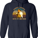 Beverly Hills Design Ninja Film - Nobody Messes With My Brother Hoodie - Navy