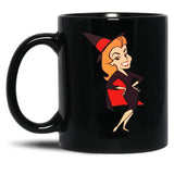 Bewitched Samantha Black Coffee Mug, Gift Coffee Mug