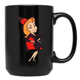 Bewitched Samantha Black Coffee Mug, Gift Coffee Mug