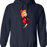 Bewitched Samantha Graphic Pullover Hoodie - Navy