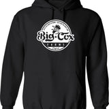 Big Cox Farms Hoodie - Retro Graphic Pullover Hoodie for Men & Women - Black