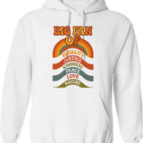 Big Fan Of Hoodie - Retro Graphic Pullover Hoodie for Men & Women - White