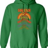 Big Fan Of Hoodie - Retro Graphic Pullover Hoodie for Men & Women - Green