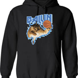 Big Floppa Balling Meme Hoodie - Retro Graphic Pullover Hoodie for Men & Women - Black