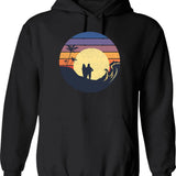 Big Lez Show Retro Vintage Beach Druggo Funny Cute Big Lez Show Surfing Funny Bigfoot Hoodie - Black