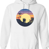 Big Lez Show Retro Vintage Beach Druggo Funny Cute Big Lez Show Surfing Funny Bigfoot Hoodie - White