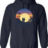 Big Lez Show Retro Vintage Beach Druggo Funny Cute Big Lez Show Surfing Funny Bigfoot Hoodie - Navy