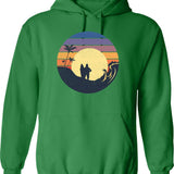 Big Lez Show Retro Vintage Beach Druggo Funny Cute Big Lez Show Surfing Funny Bigfoot Hoodie - Green