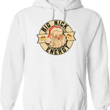 Big Nick Energy Hoodie - Retro Graphic Pullover Hoodie for Men & Women - White
