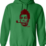 Big Pipe Face Hoodie - Retro Graphic Pullover Hoodie for Men & Women - Green
