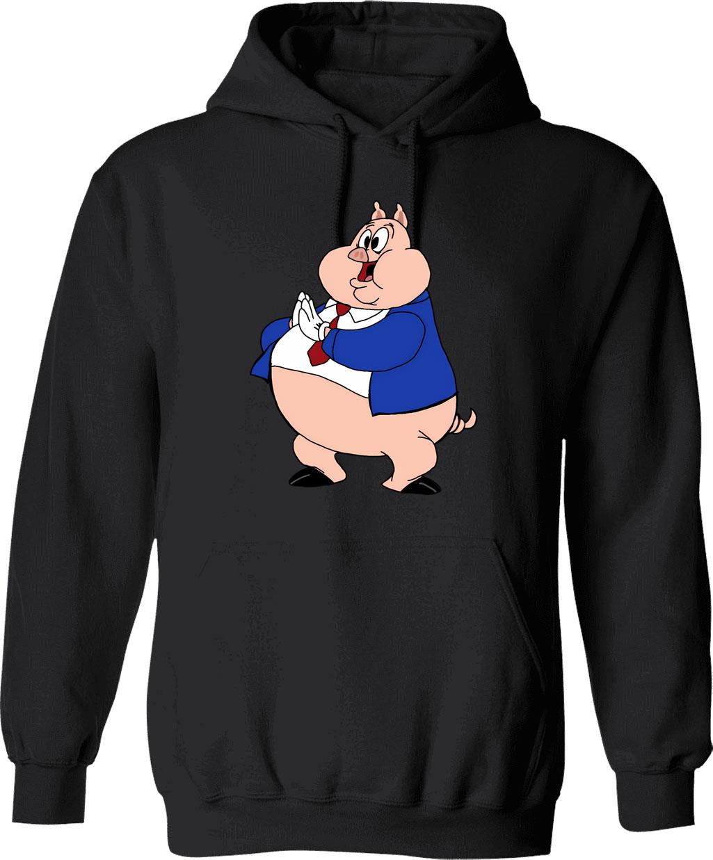 Big Piq Hoodie - Retro Graphic Pullover Hoodie for Men & Women - Black