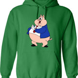 Big Piq Hoodie - Retro Graphic Pullover Hoodie for Men & Women - Green