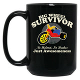 Big Wheel Survivor Black Coffee Mug, Gift Coffee Mug - Black