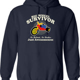 Big Wheel Survivor Graphic Pullover Hoodie - Navy