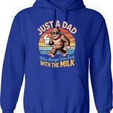 Bigfoot Just A Dad Who Always Came Back With The Milk Hoodie - Blue