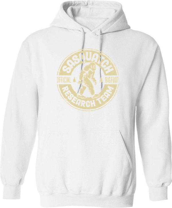 Bigfoot Research Team Vintage Sasquatch Hoodie - Retro Graphic Cosy Pullover - White