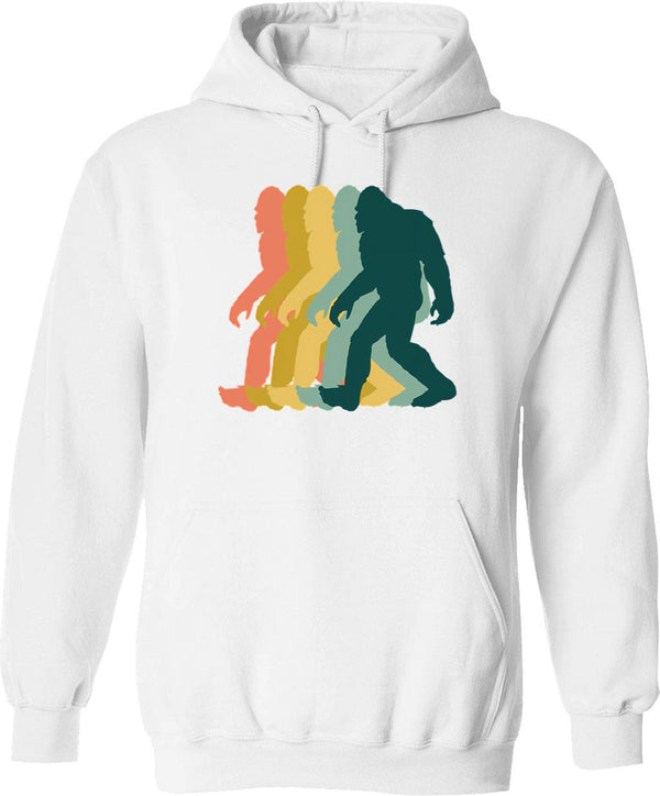 Bigfoot Retro Vintage Hoodie - Retro Graphic Cosy Pullover - White