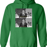 Bill On Fun Hoodie - Retro Graphic Pullover Hoodie for Men & Women - Green