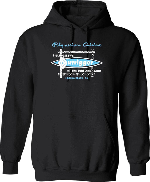 Billingsley's Outrigger - Laguna Beach Ca Hoodie - Black