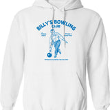 Billy's Bowling Club Hoodie - Retro Graphic Pullover Hoodie for Men & Women - White