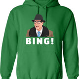 Bing Ned Ryerson Hoodie - Retro Graphic Pullover Hoodie for Men & Women - Green