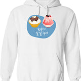 Bingsu Is Melting Hoodie - Retro Graphic Pullover Hoodie for Men & Women - White