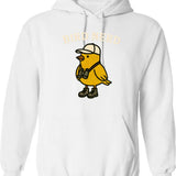 Bird Nerd Hoodie - Retro Graphic Pullover Hoodie for Men & Women - White