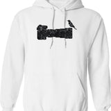 Bird Photographer - Bird Perched On A Long Lens Camera Hoodie - White