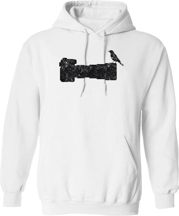 Bird Photographer - Bird Perched On A Long Lens Camera Hoodie - White