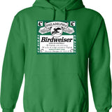 Birdweiser 1 Classic Hoodie - Retro Graphic Pullover Hoodie for Men & Women - Green
