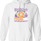 Bitchcraft The Art Of Pissing People Off And Smiling Sweetly Hoodie - White