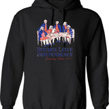 Bitches Love Independence Hoodie - Retro Graphic Pullover Hoodie for Men & Women - Black