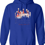 Bitches Love Independence Hoodie - Retro Graphic Pullover Hoodie for Men & Women - Blue