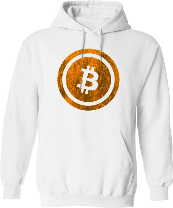 Bitcoin Vintage Logo Cryptocurrency Bitcoin Shirt Hoodie - White