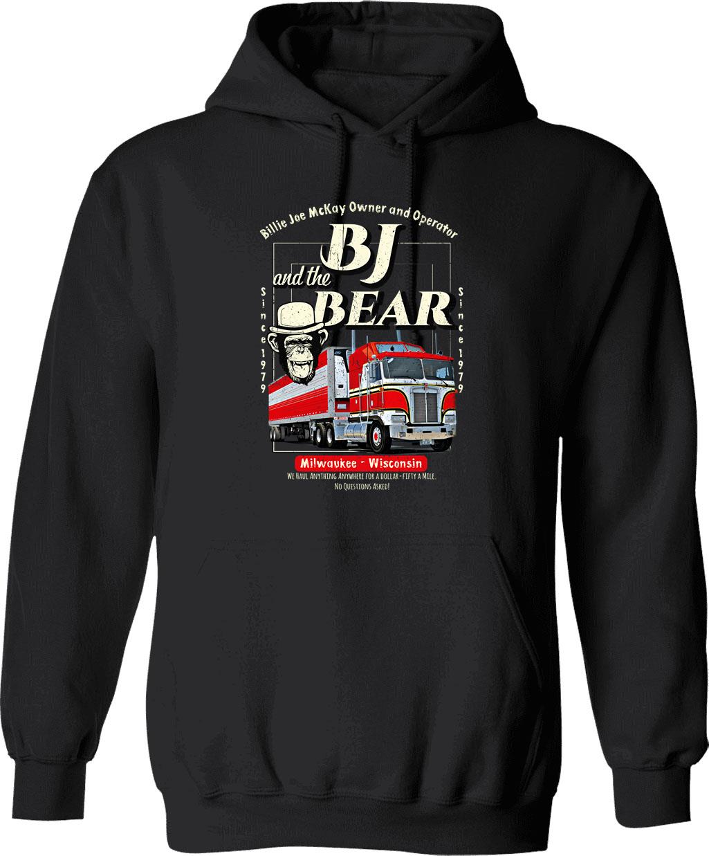 Bj And The Bear Trucking Company Graphic Pullover Hoodie - Black