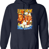 Bl92n4m16b Hoodie - Retro Graphic Pullover Hoodie for Men & Women - Navy