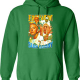 Bl92n4m16b Hoodie - Retro Graphic Pullover Hoodie for Men & Women - Green