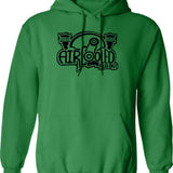 Black Aircooled Vdub Veedub Classic Car Hoodie - Green